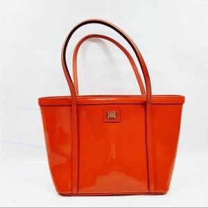 Dolce & Gabbana Orange Patent Leather Tote